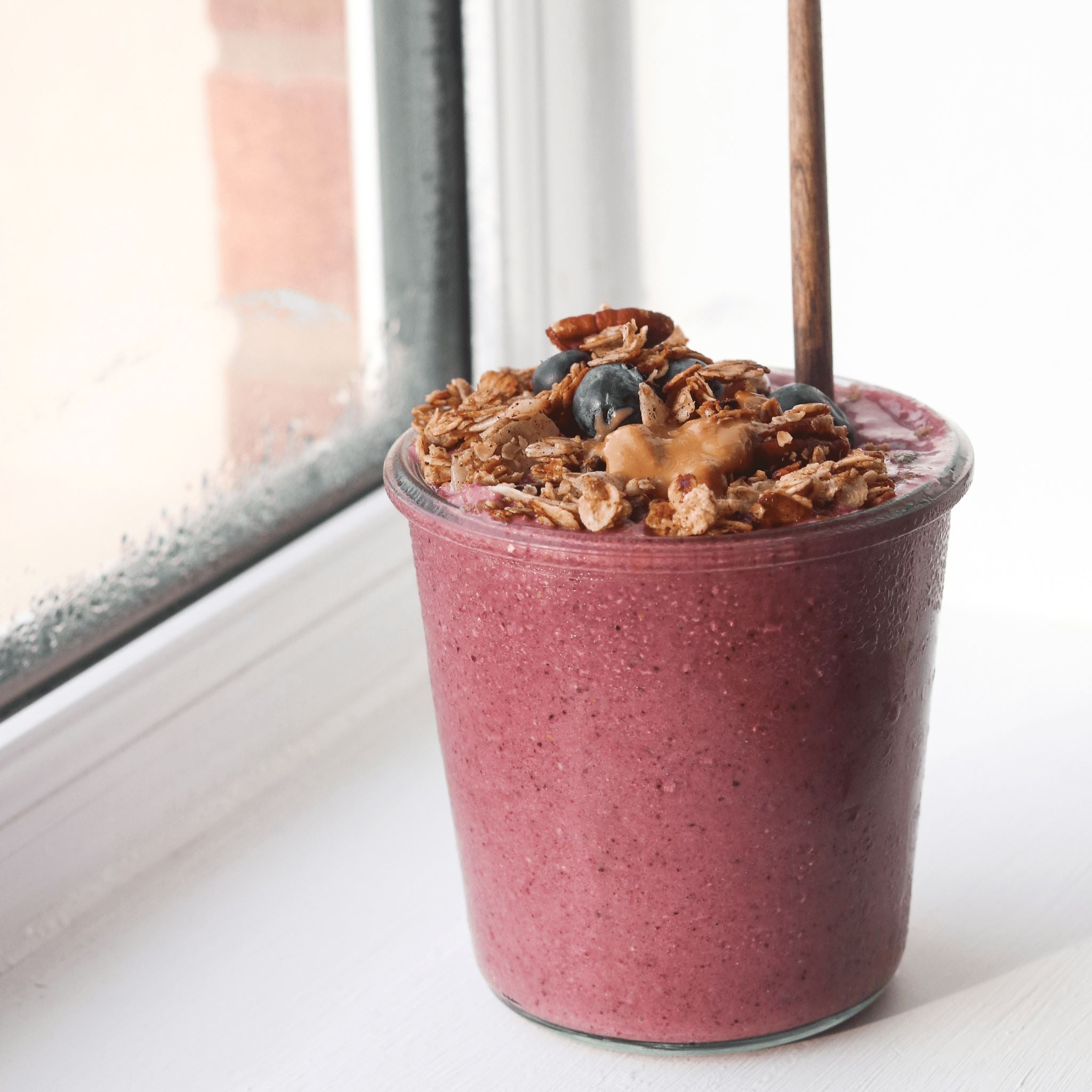 Blueberry Latte Breakfast Smoothie Jars