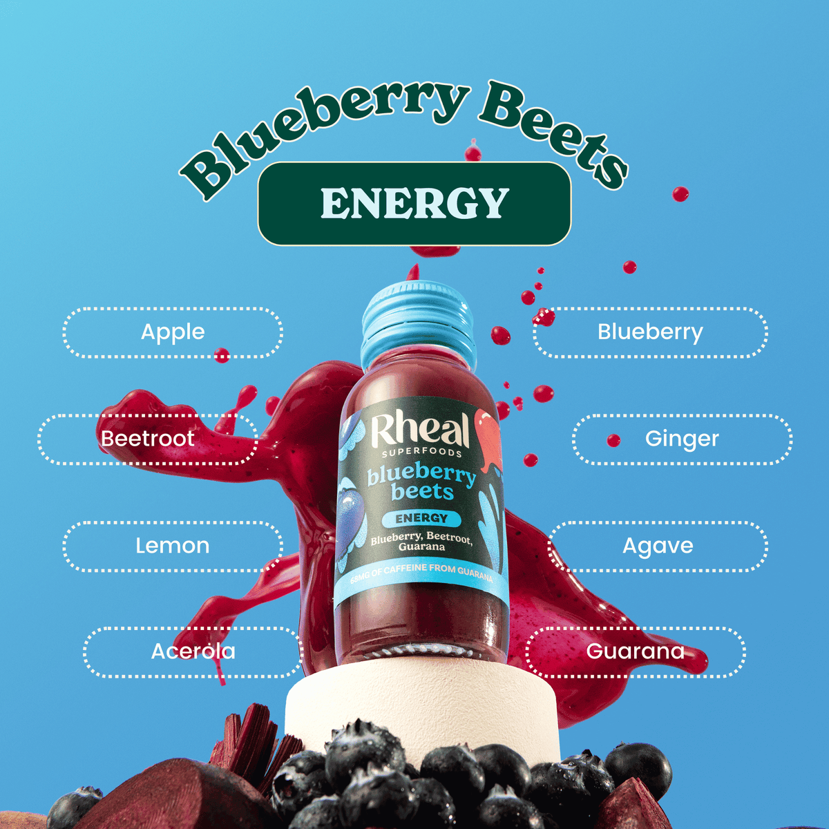 Blueberry Beets Wellness Shots Rheal Superfoods