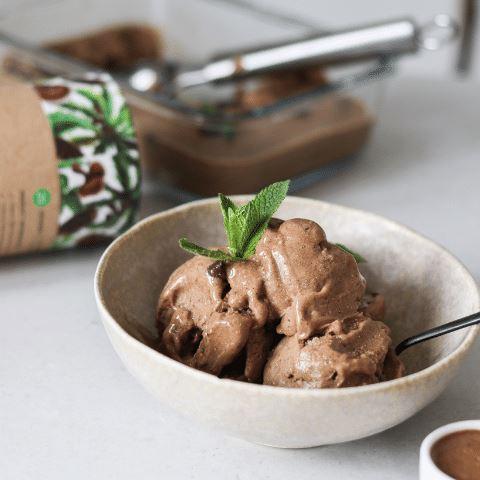 Mint Chocolate Nice Cream with Coco Dream & Coconut Drizzle Sauce
