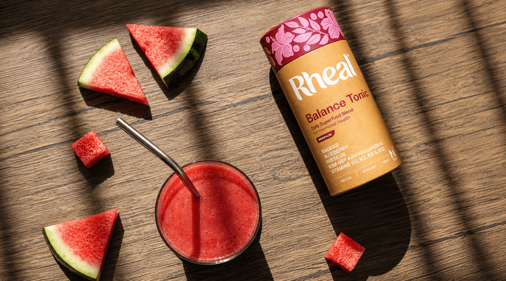 Watermelon Berry Cooler with Balance Tonic Menopause