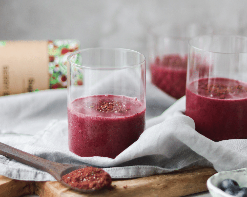 Wild Blueberry Smoothie Recipe with Berry Beauty Rheal