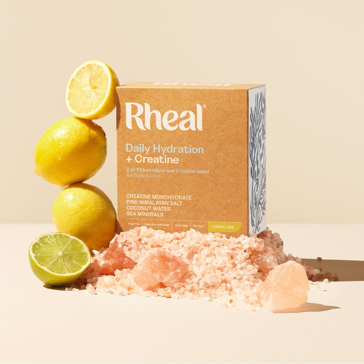 Daily Hydration + Creatine - Lemon Lime Rheal Hydration Sachets Rheal Superfoods 