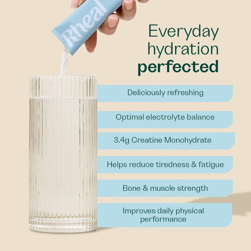 Daily Hydration + Creatine - Lemon Lime Rheal Hydration Sachets Rheal Superfoods 