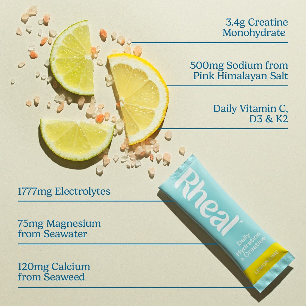 Daily Hydration - Lemon Lime + Creatine Rheal Hydration Sachets Rheal Superfoods 