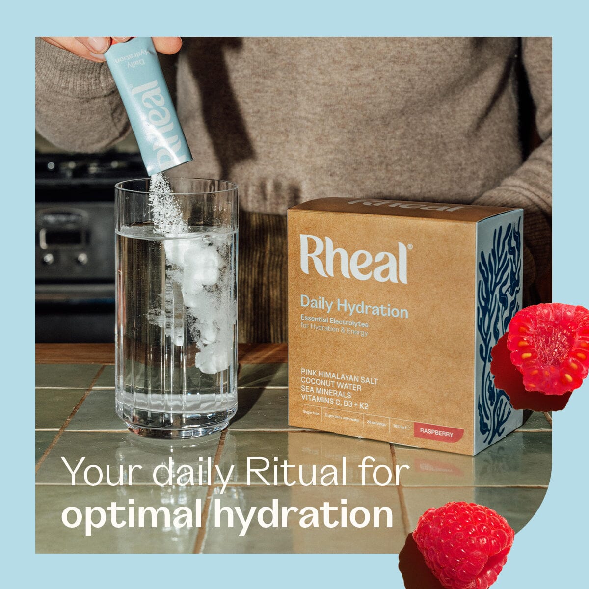 Daily Hydration - Raspberry Rheal Hydration Sachets Rheal Superfoods 