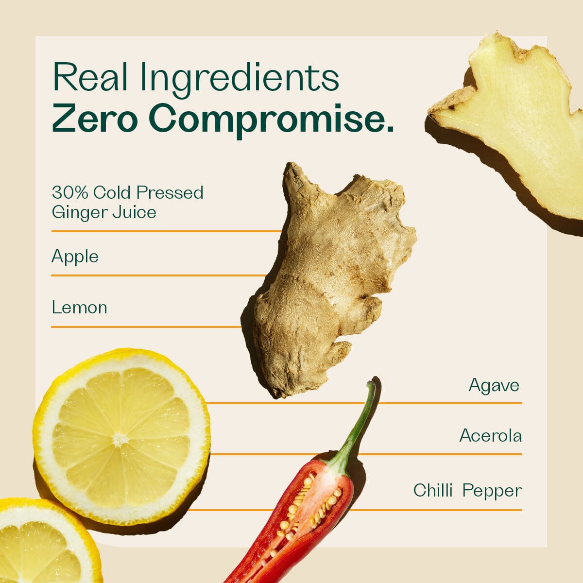 Ginger Zing Wellness Shots Rheal Superfoods 