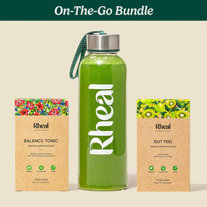 Gut Feel PK10 sachet + Balance Tonic PK10 sachet + Bottle Bundle Product Rheal Superfoods 