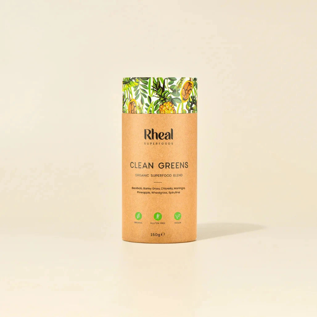Organic Clean Greens Product Rheal Superfoods 