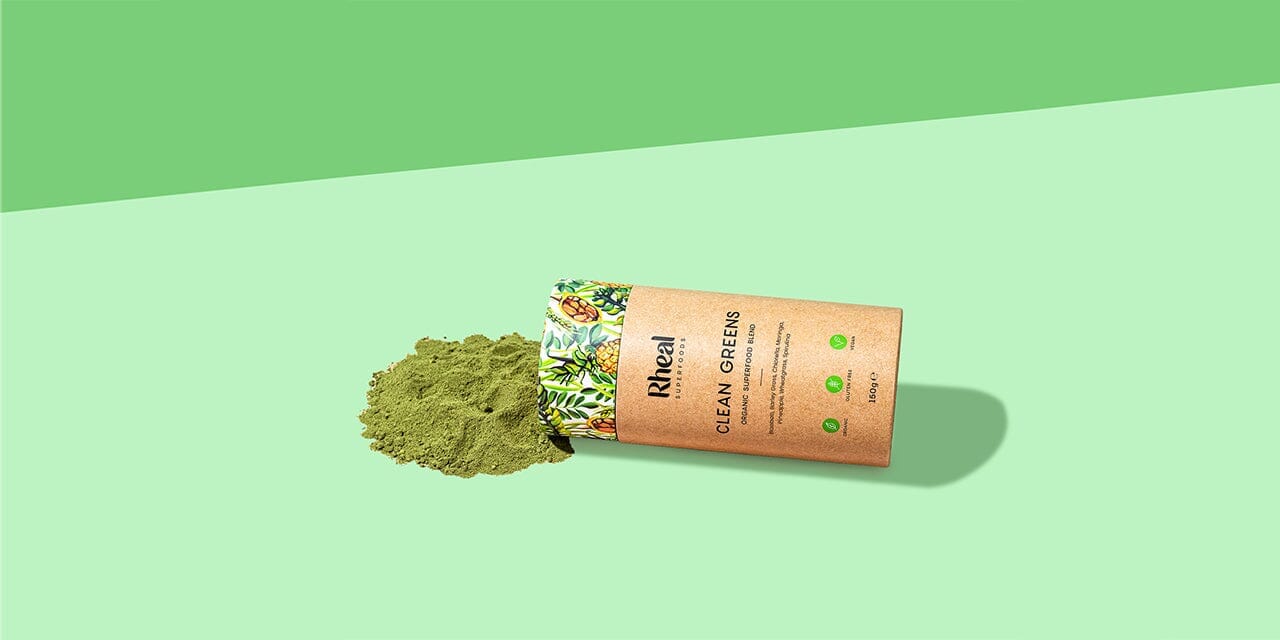 Organic Clean Greens Product Rheal Superfoods 