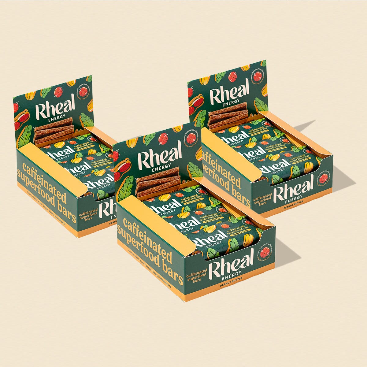 Peanut Butter Bars - 3 Month Supply Energy Bars Rheal Superfoods 