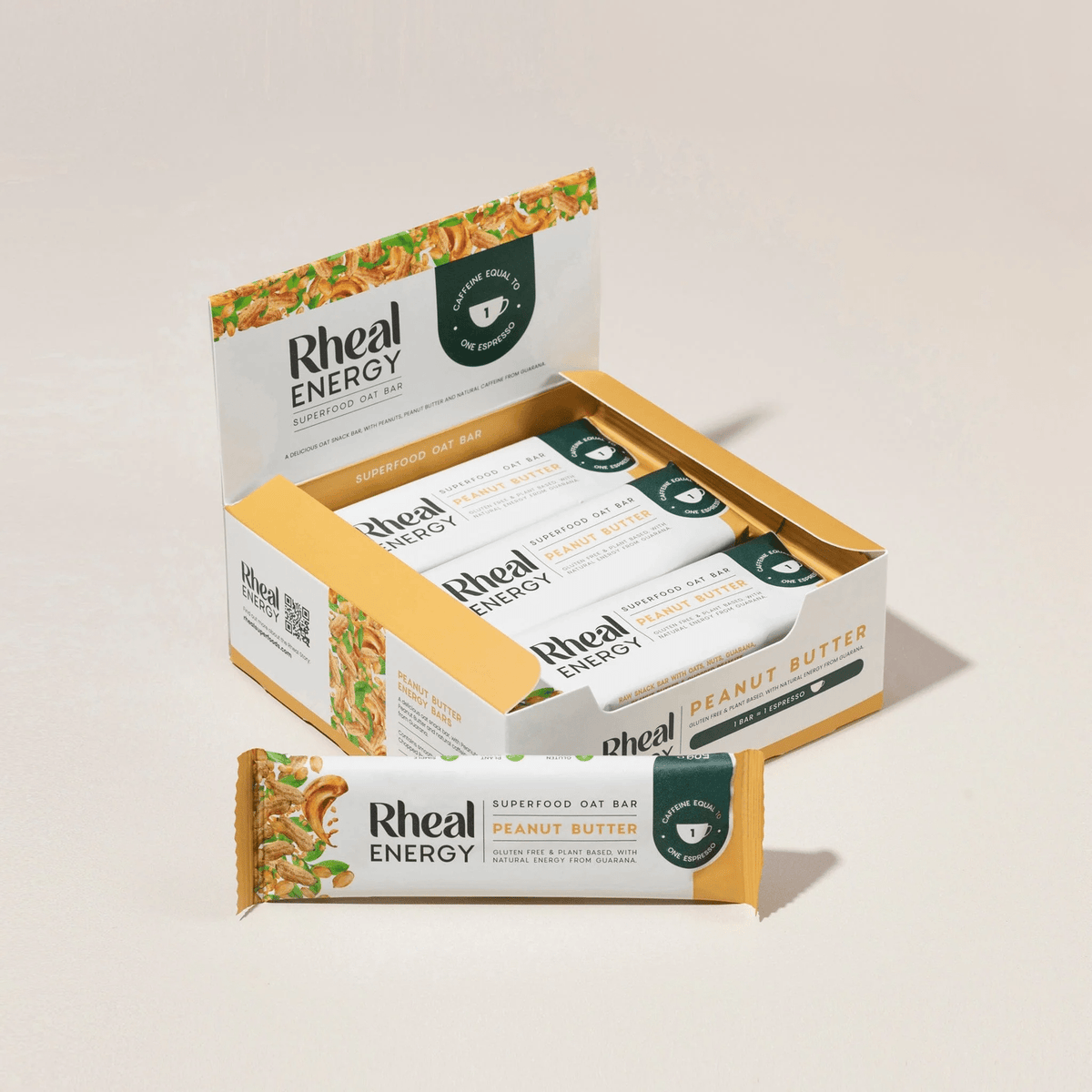 Rheal Energy Bar - Peanut-Case12 Energy Bars Rheal Superfoods 