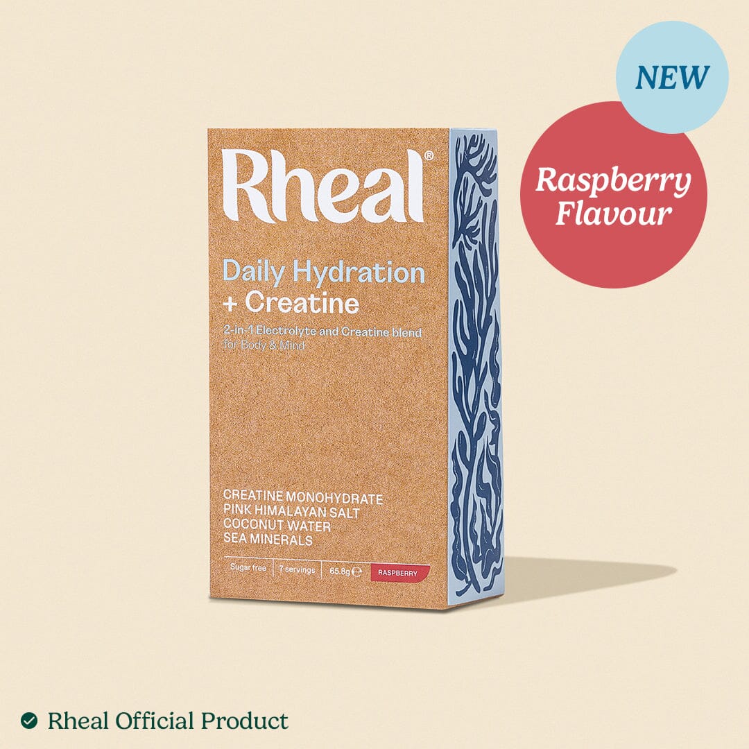 Rheal Hydration sachets + Creatine - Raspberry - 7pk (TT) Rheal Hydration Sachets Rheal Superfoods 