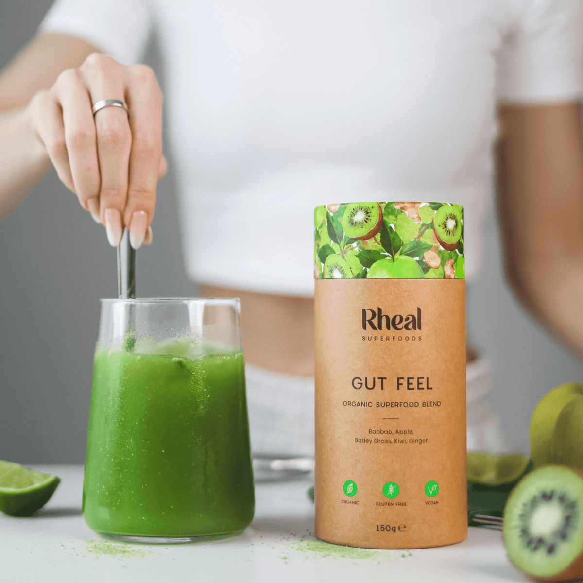 Rheal Wellness Essentials Bundle: Gut Feel & Balance Tonic & Berry Beauty Product Rheal Superfoods 