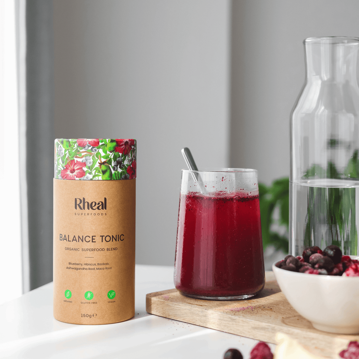 Rheal Wellness Essentials Bundle: Gut Feel & Balance Tonic & Berry Beauty Product Rheal Superfoods 